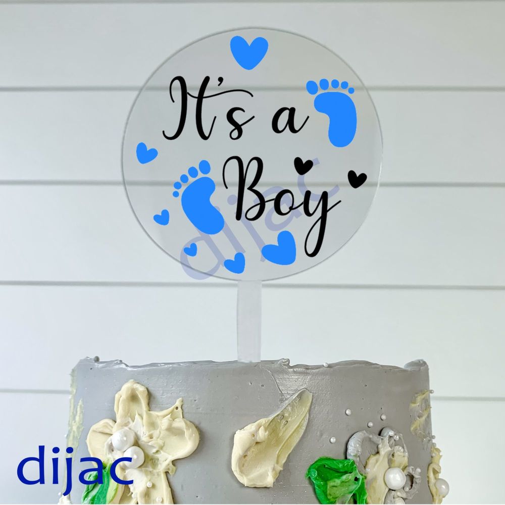 PADDLE CAKE TOPPER PTH1<BR>It's a Boy<br>10 cm