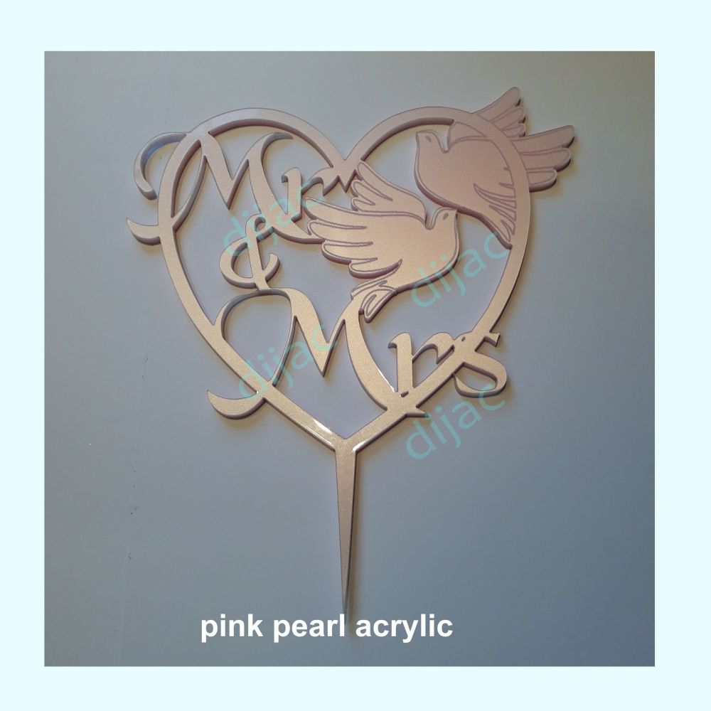 CLEARANCEMR & MRS DOVES DESIGNPEARL PINK ACRYLIC