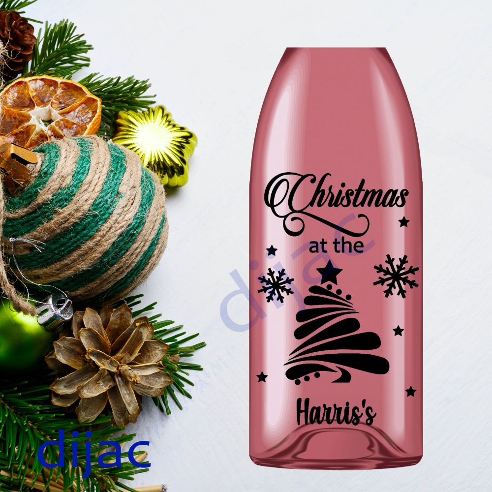 CHRISTMAS AT THE...<br>Personalised<br>9 x 14 cm decal