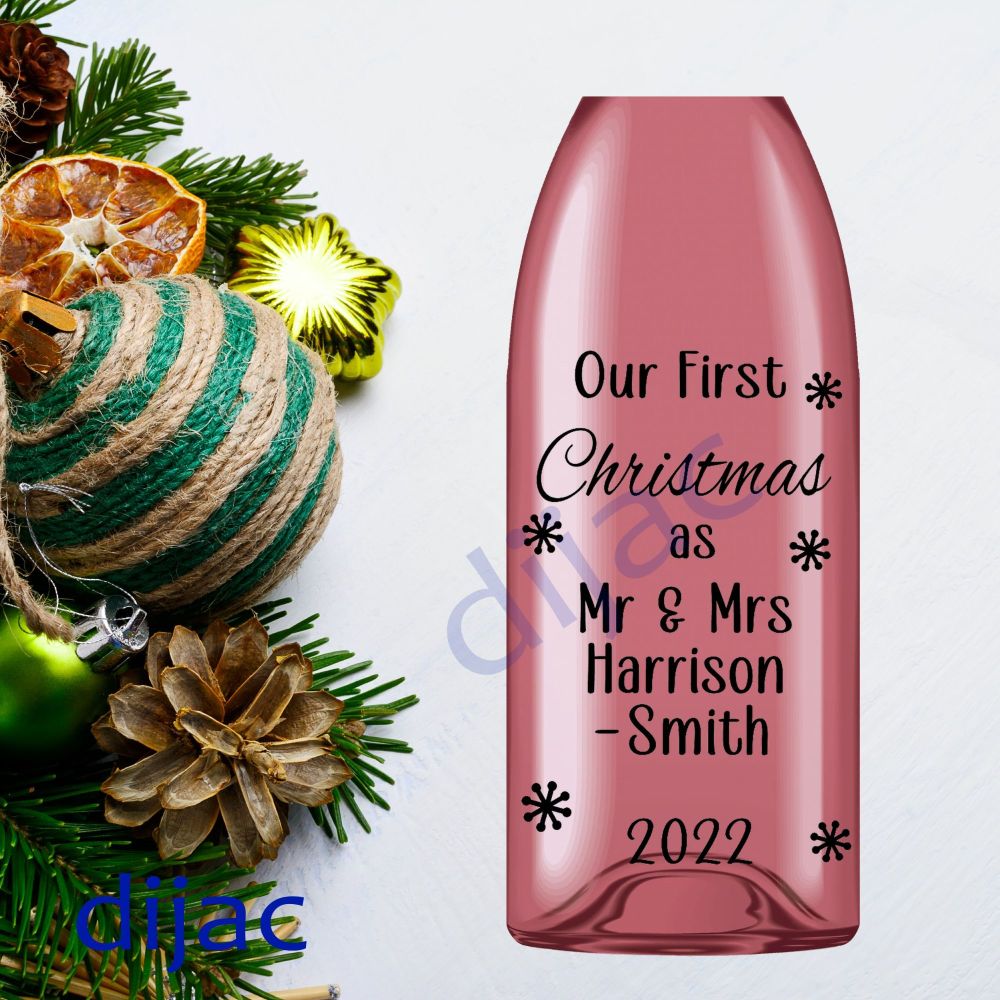 First Christmas as Mr & Mrs / Personalised Christmas Decal