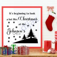 IT'S BEGINNING TO LOOK A LOT LIKE CHRISTMAS AT THE...<br>Personalised decal<br>15 x 15 cm