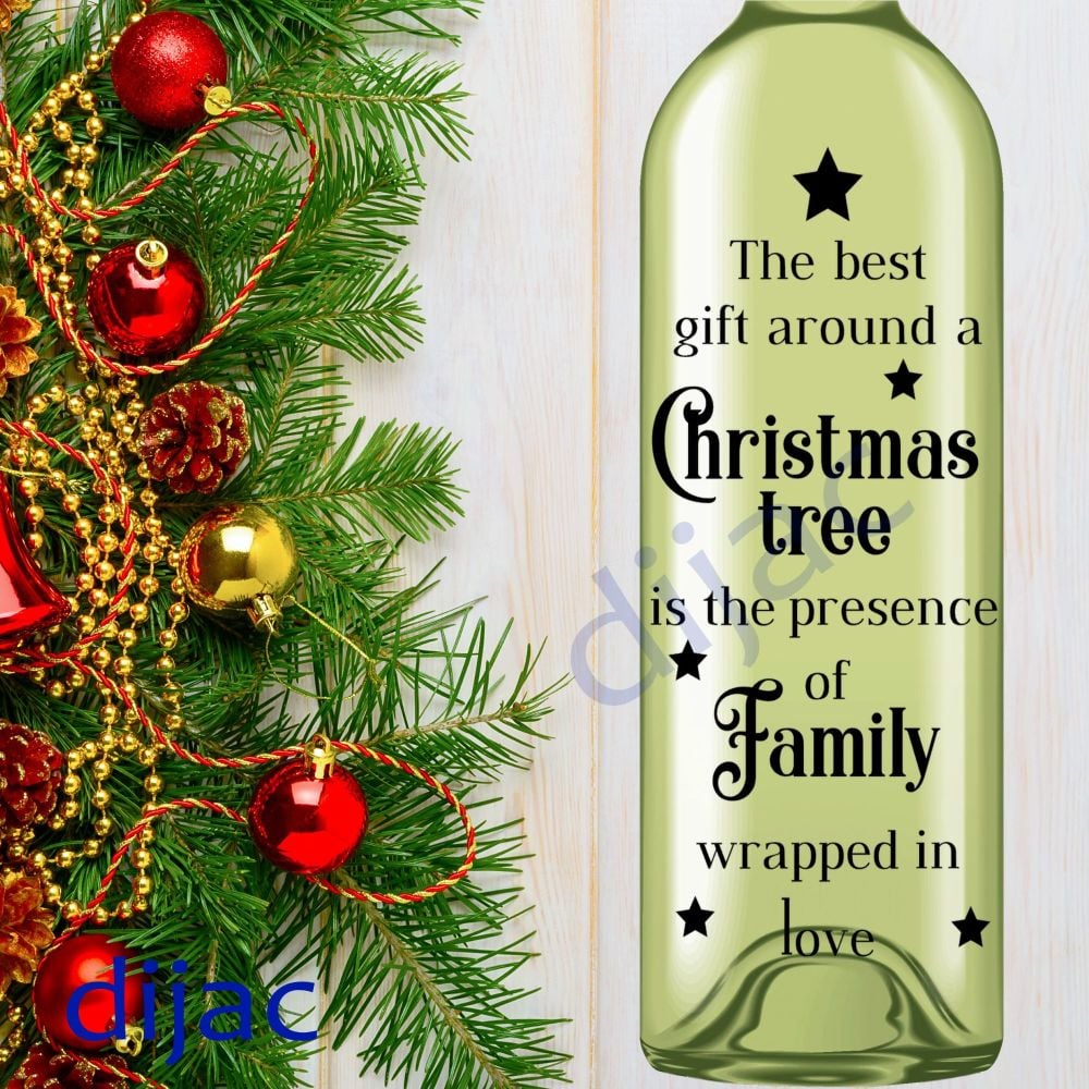 THE BEST GIFT AROUND THE CHRISTMAS TREE8 x 17.5 cm decal