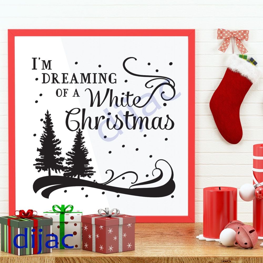 I'M DREAMING OF A WHITE CHRISTMAS15 x 15 cm