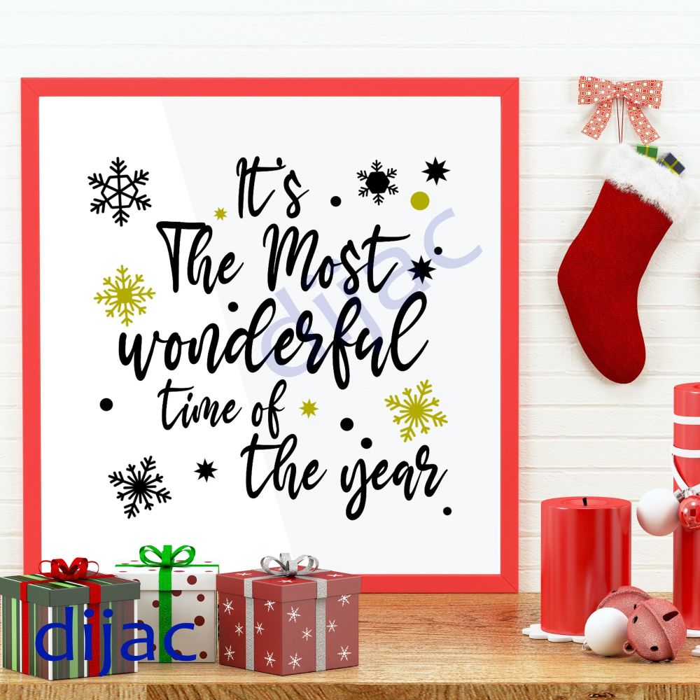 The Most Wonderful Time Of The Year / Christmas Vinyl Decal