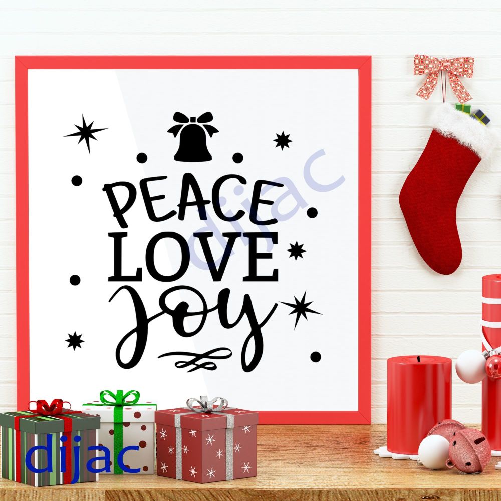 Peace Love Joy / Christmas Vinyl Decal