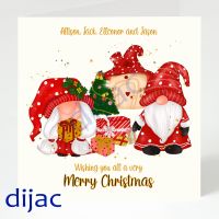 CHRISTMAS CARD<BR>GNOMES (D3)<BR>GCCGD3<br>15 x 15 cm