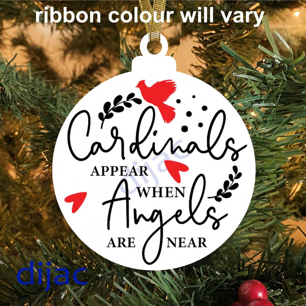 CARDINALS APPEAR<br>Personalised<br>8cm ACRYLIC DECORATION