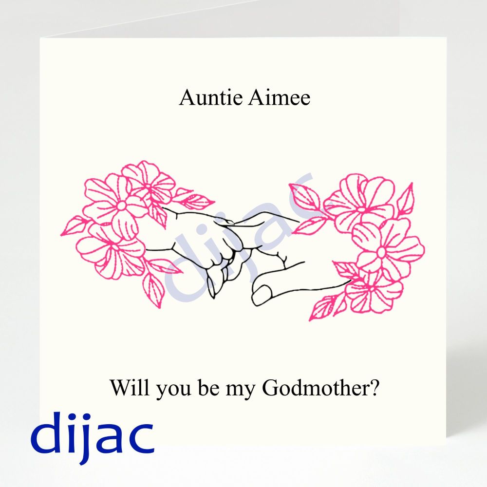 Christening Card / Will You Be My Godmother GCGM2B