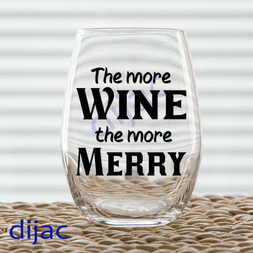 The More Wine / Christmas Vinyl Decal