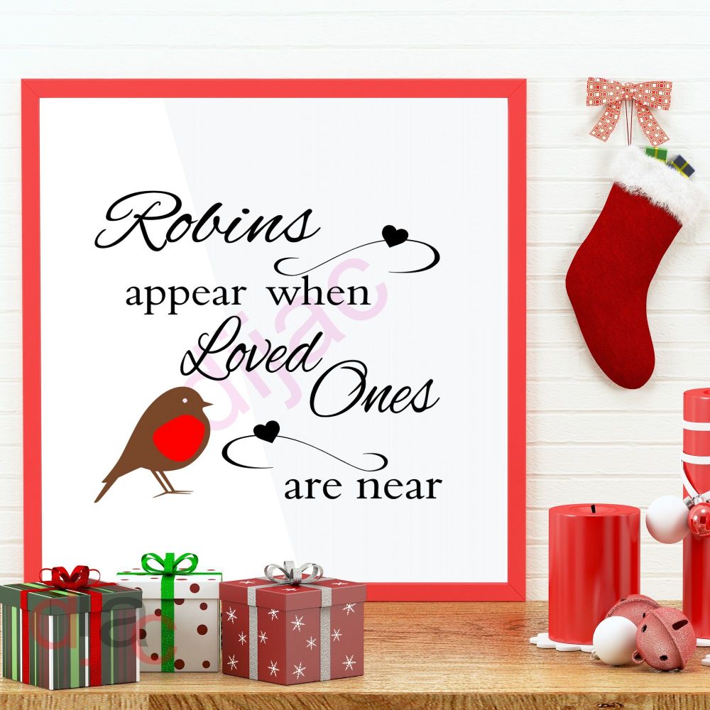 Robins Appear / Christmas Vinyl Decal