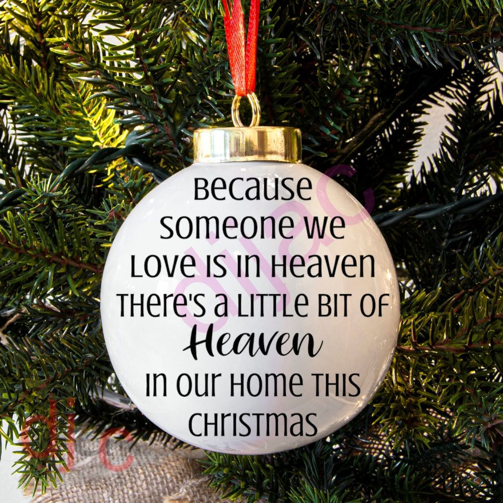 Heaven In Our Home / Christmas Bauble Vinyl Decal