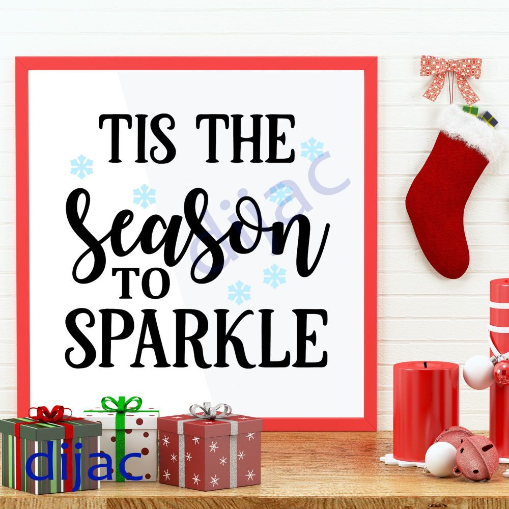 Season To Sparkle / Christmas Vinyl Decal D3
