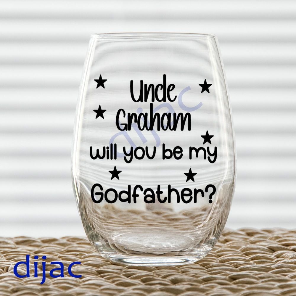 Will You Be My Godfather? / Personalised Vinyl Decal