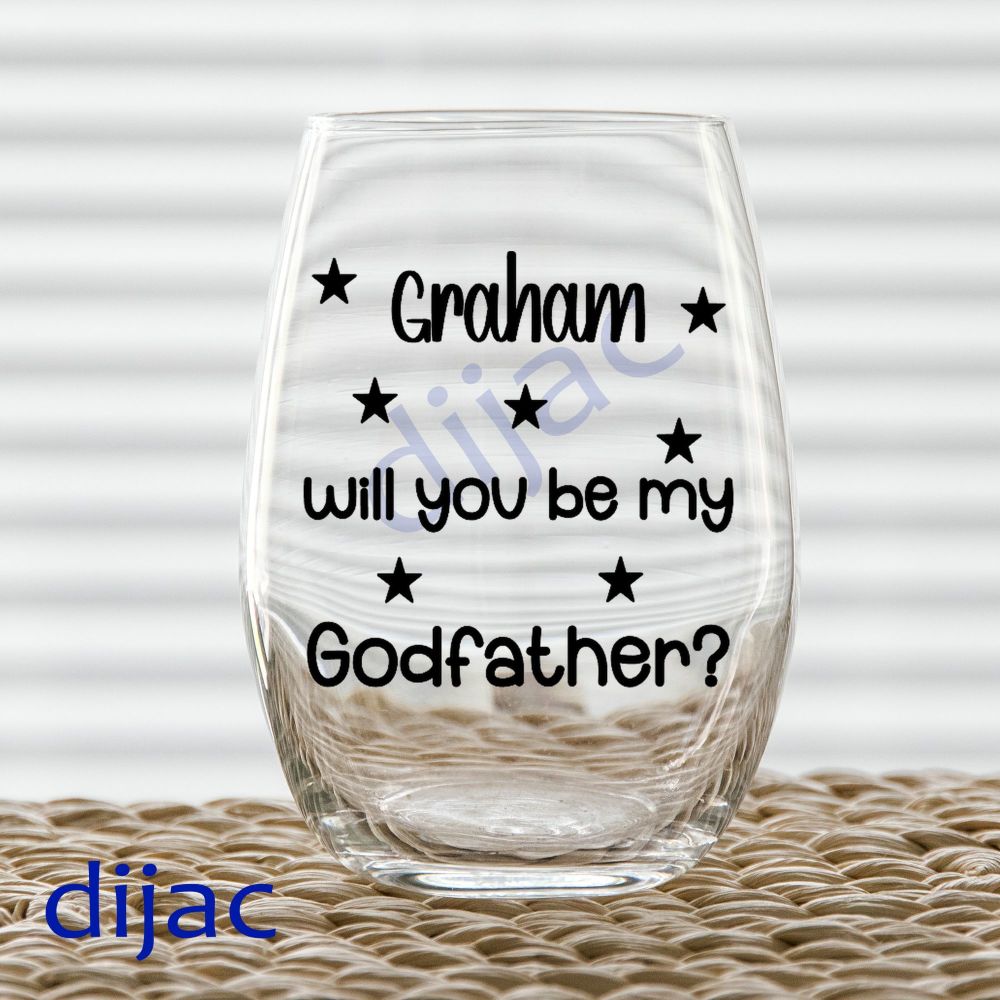 Will You Be My Godfather? / Personalised Vinyl Decal
