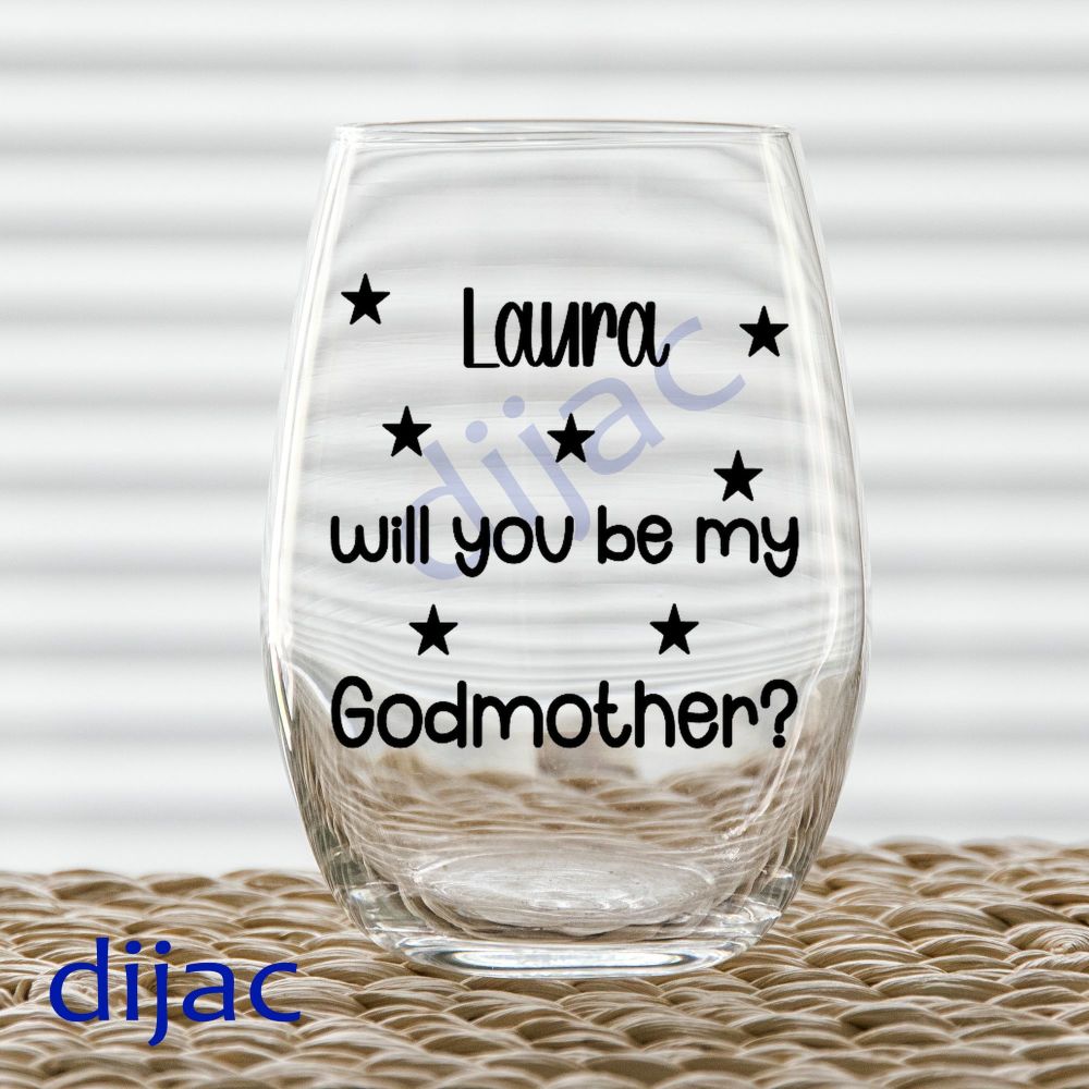 Will You Be My Godmother? / Personalised Vinyl Decal