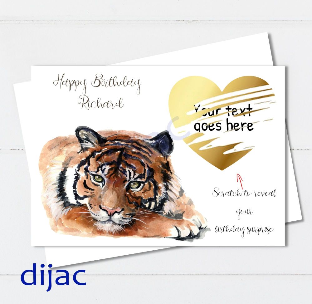 Scratch off Birthday Card Personalised Surprise SCB4