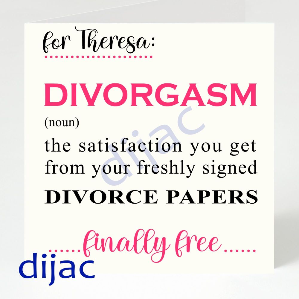 Personalised Divorce Card GCD2