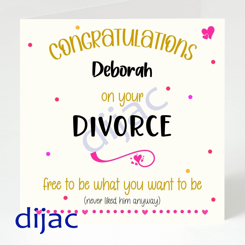 Personalised Divorce Card GCD3