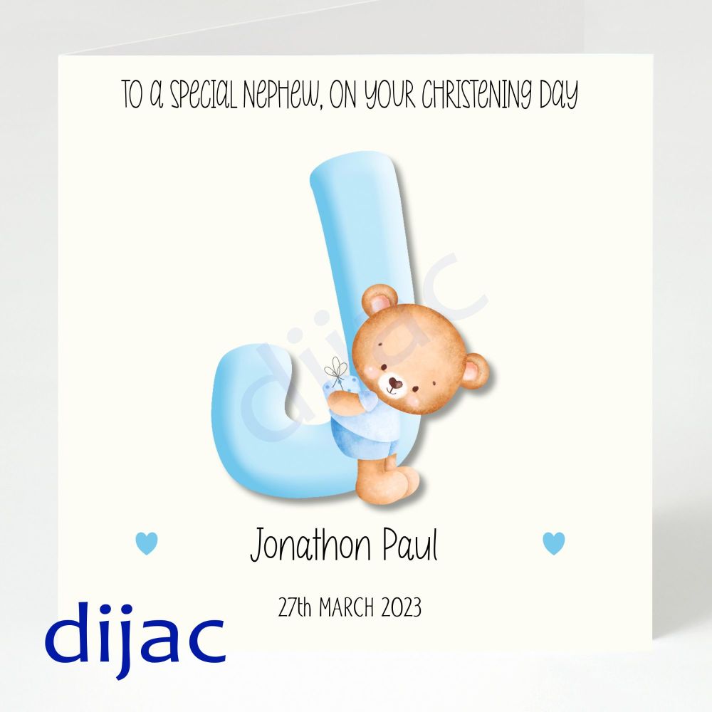 Personalised Christening Card Special Boy GCC1