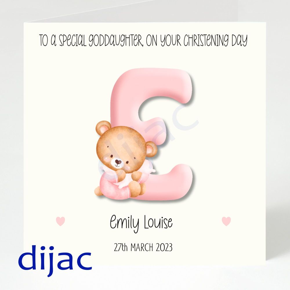 Personalised Christening Card Special Girl GCC1/2