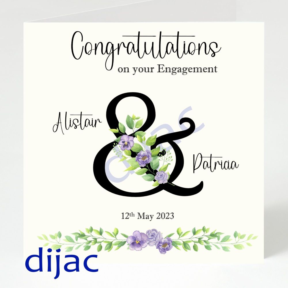 Personalised Engagement Card GCE1