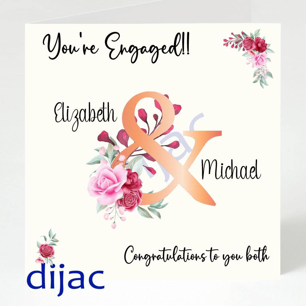 Personalised Engagement Card GCE2