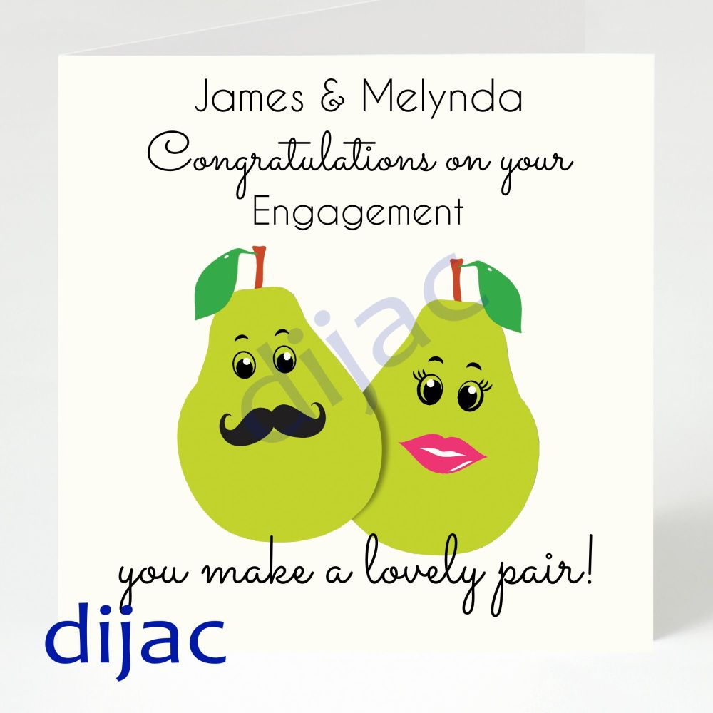 Personalised Engagement Card GCE6