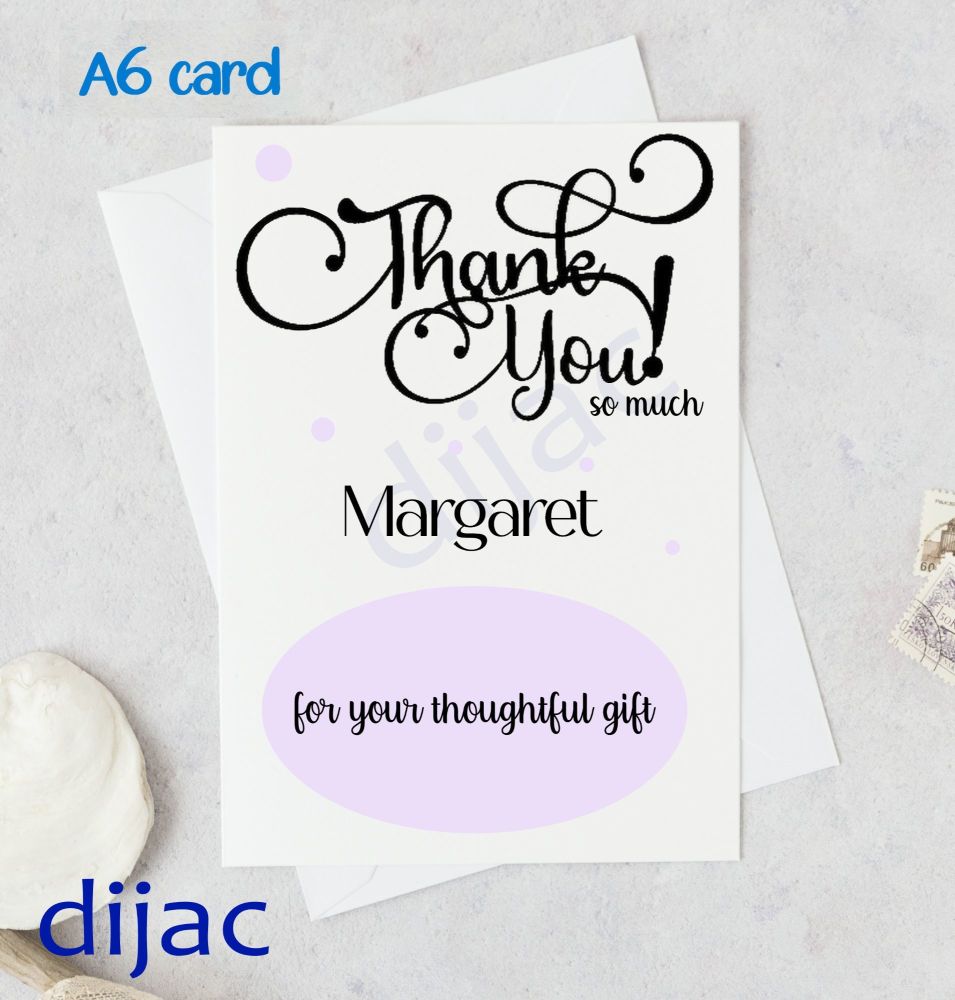 Personalised Thank You Card GCTY9