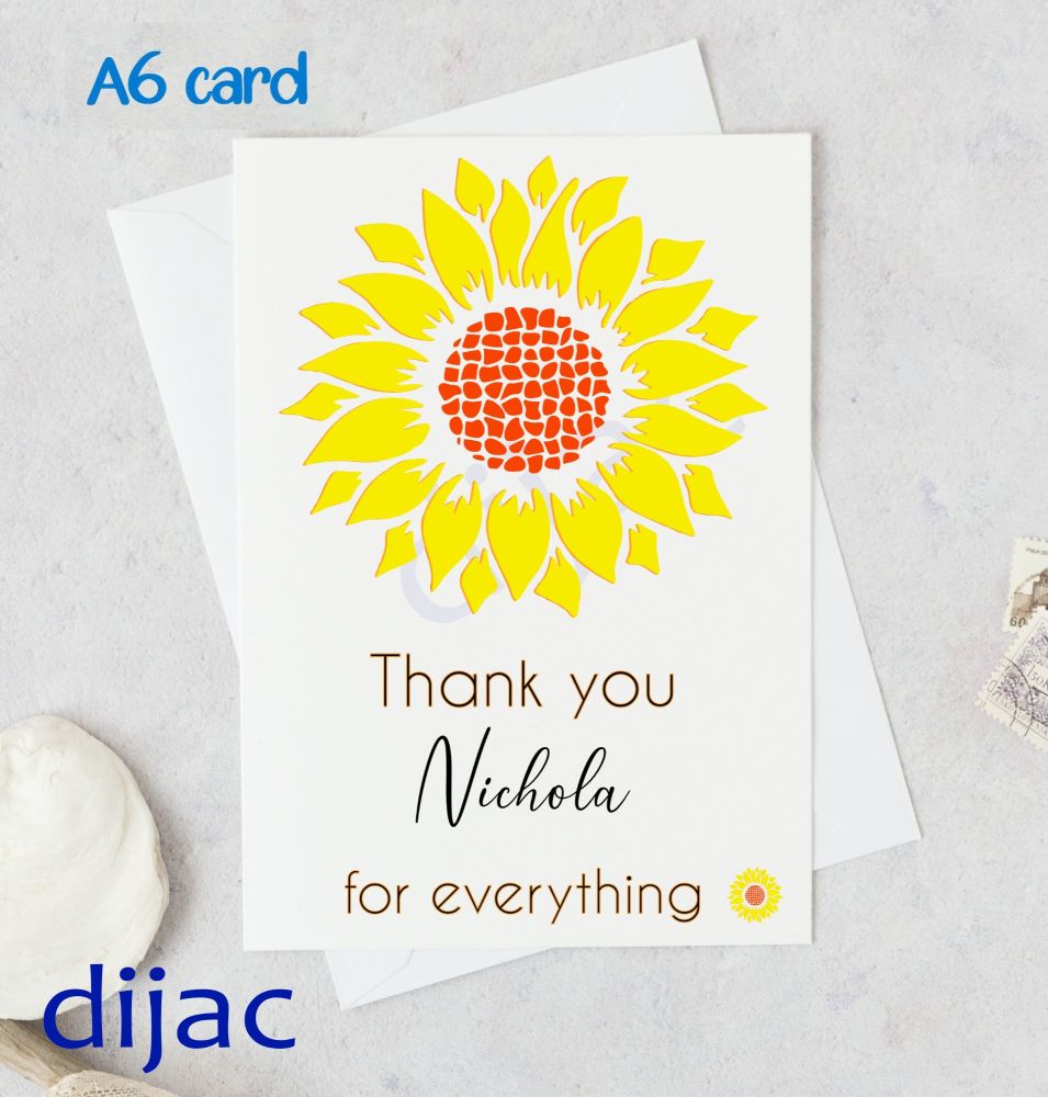 Personalised Thank You Card GCTY10