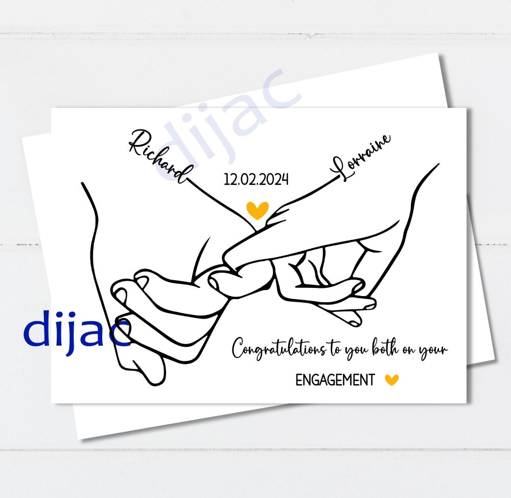 Personalised Engagement Card GCE10