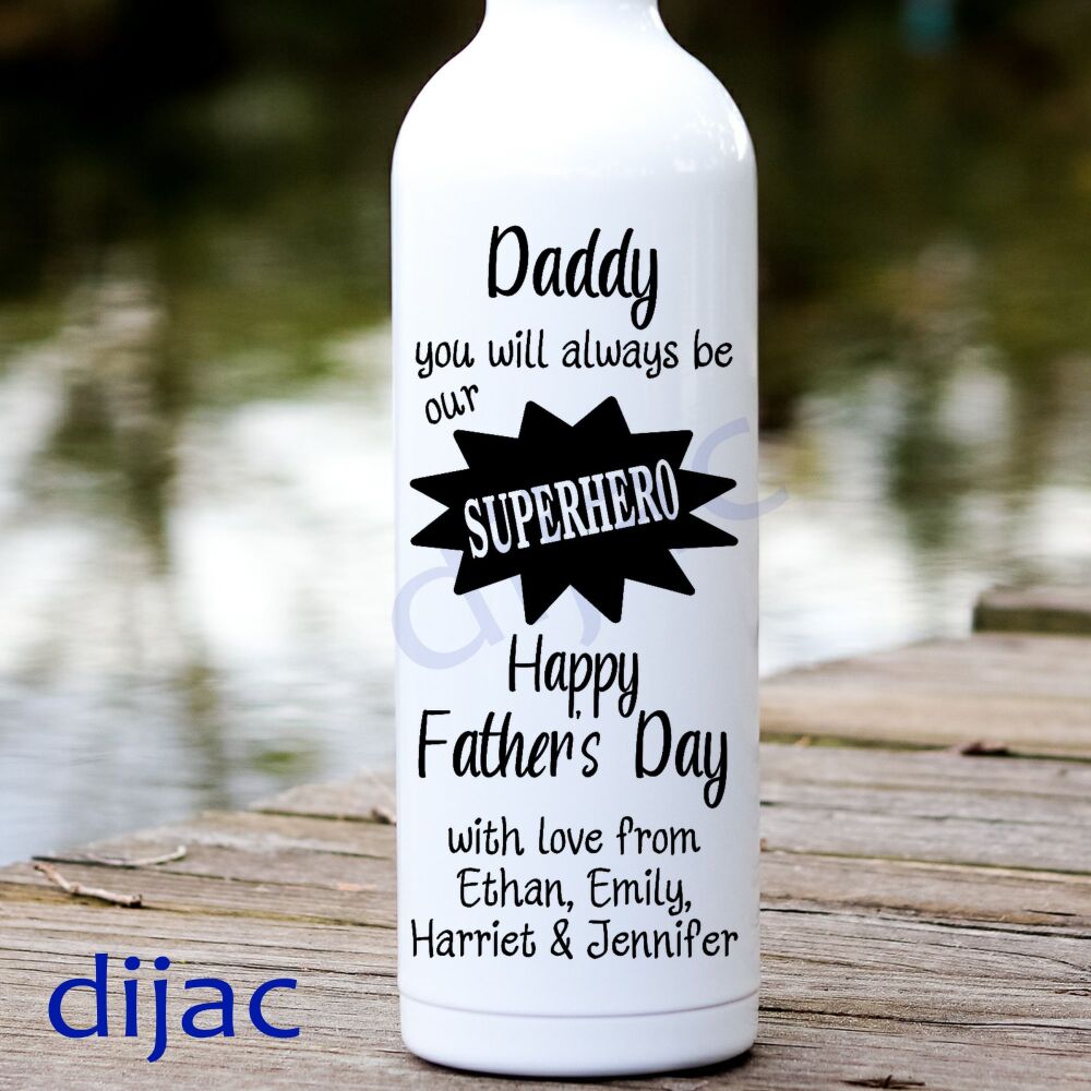 Happy Father's Day Superhero / Personalised Vinyl Decal
