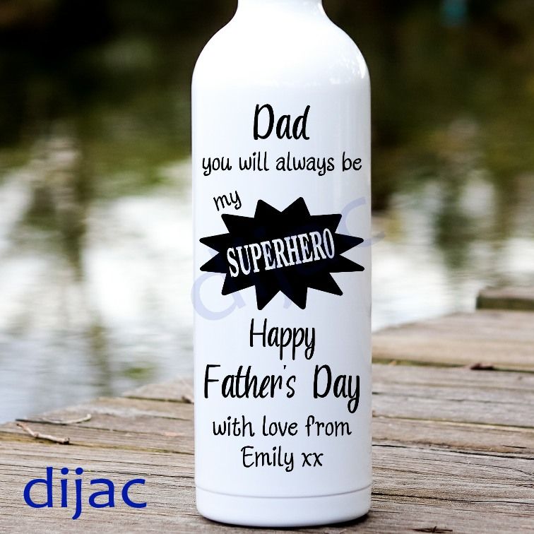 Happy Father's Day Superhero / Personalised Vinyl Decal