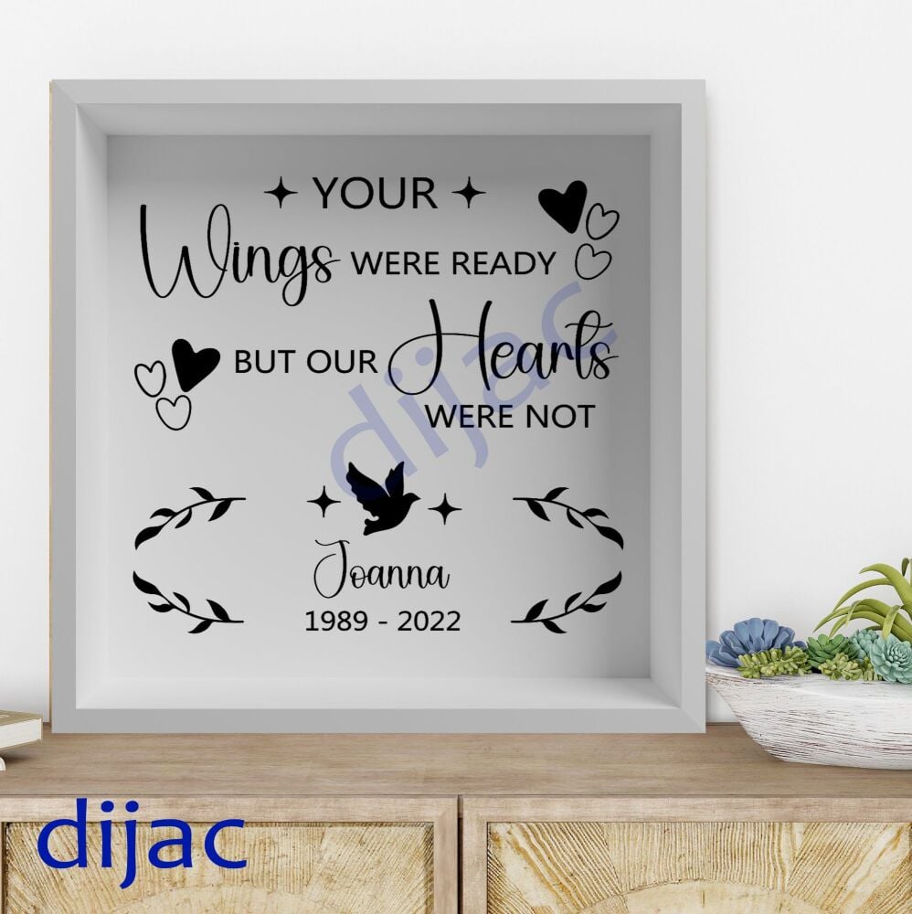 Your Wings Were Ready / Memorial Vinyl Decal