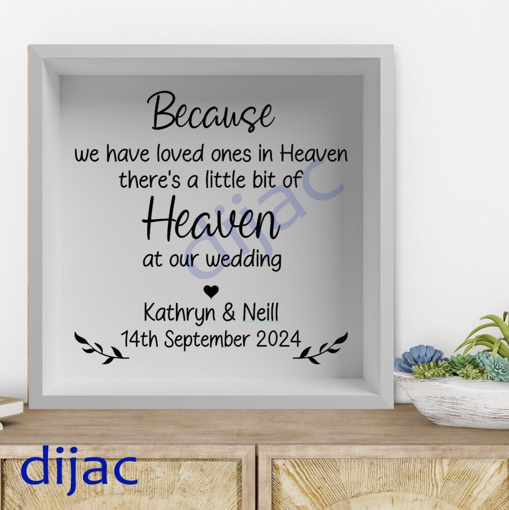 Heaven at our Wedding / Vinyl Decal LO1