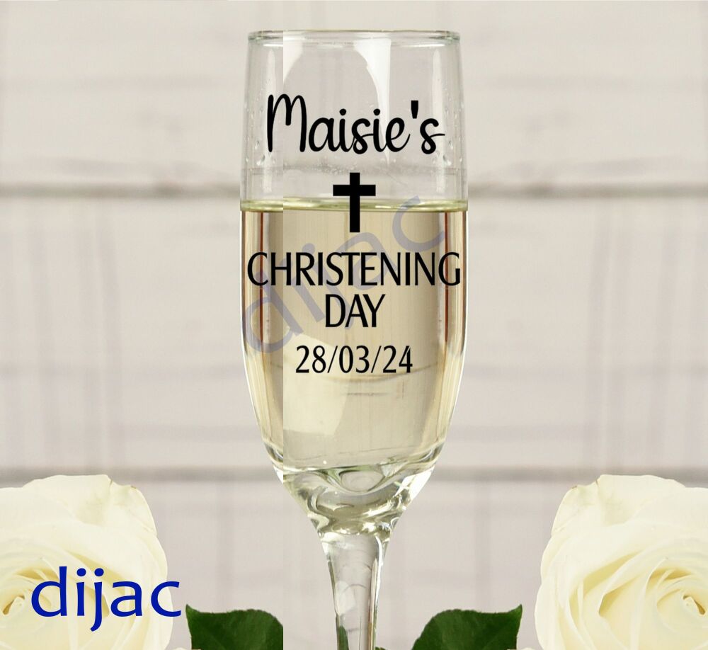 Christening Day Personalised Vinyl Decal