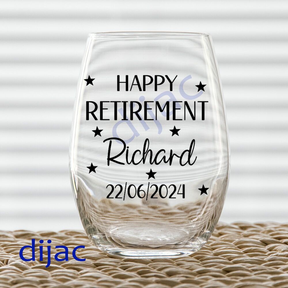Happy Retirement / Personalised Vinyl Decal D2