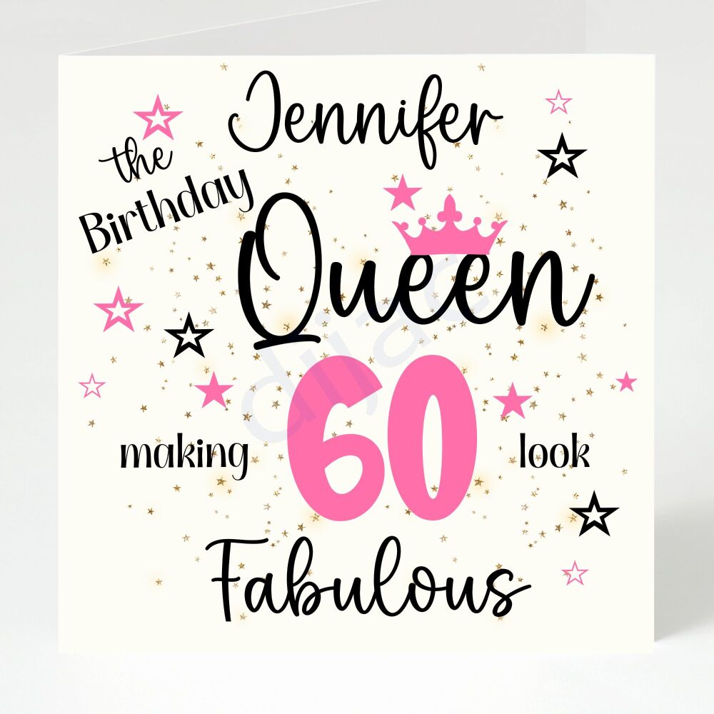 Personalised Female Birthday Card GCB32