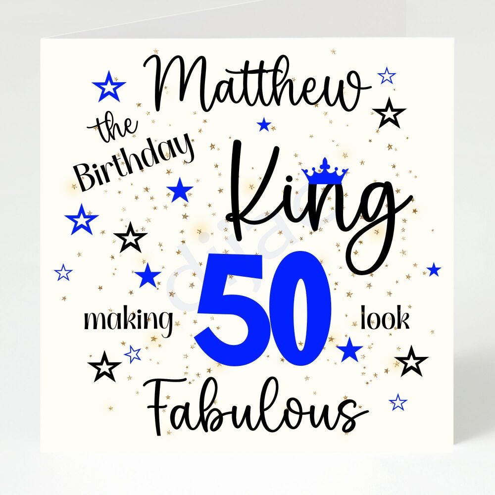 Personalised Male Birthday Card GCB31