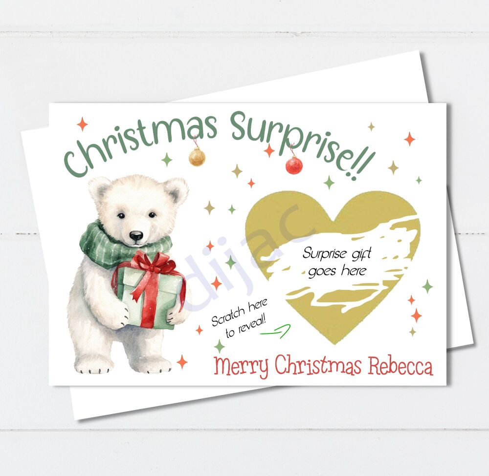 Scratch Off Christmas Card GCCSSC10