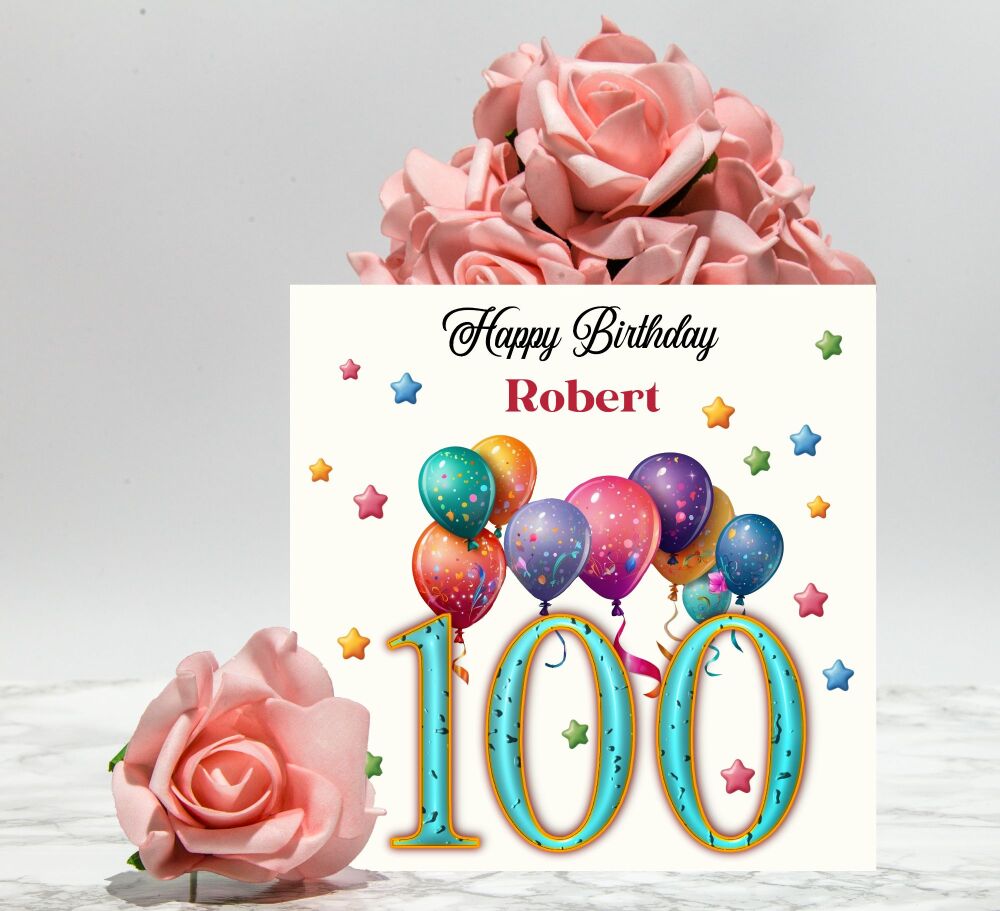 Personalised 100th Birthday Card GCB72