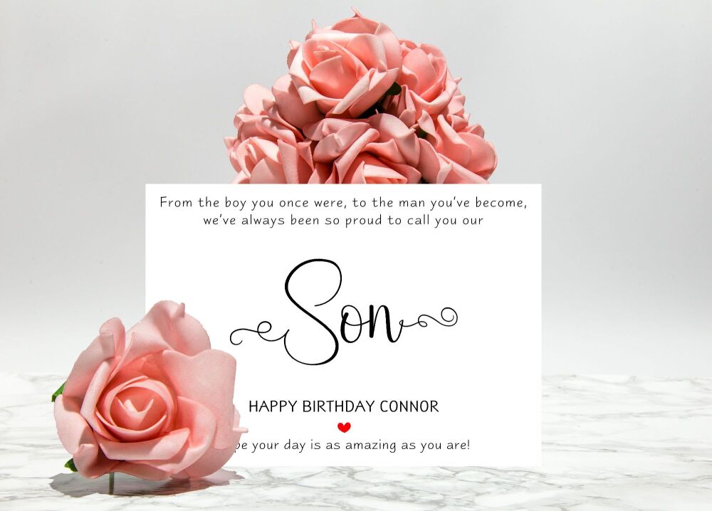 Personalised 'Son' Birthday Card GCB74