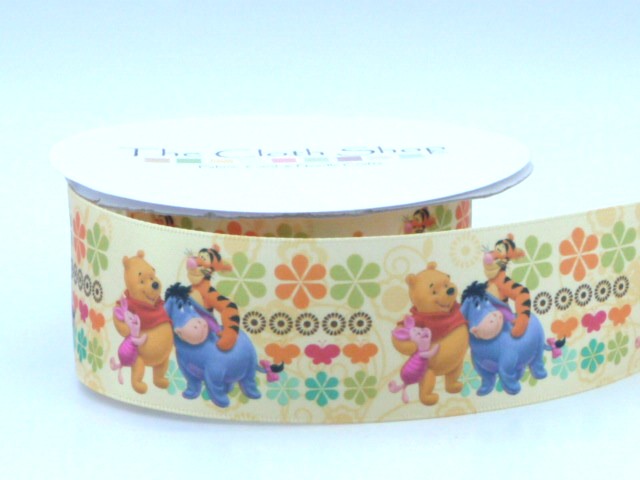 Disney Winnie The Pooh 40mm Ribbon, Satin Ribbon
