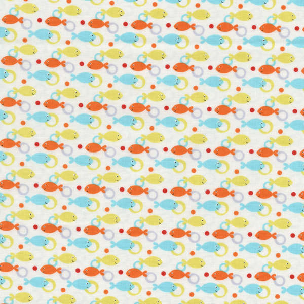 C3296 - Fishes Childrens Quilting Fabric Sold in FQ, 1/2m, 1m Lengths