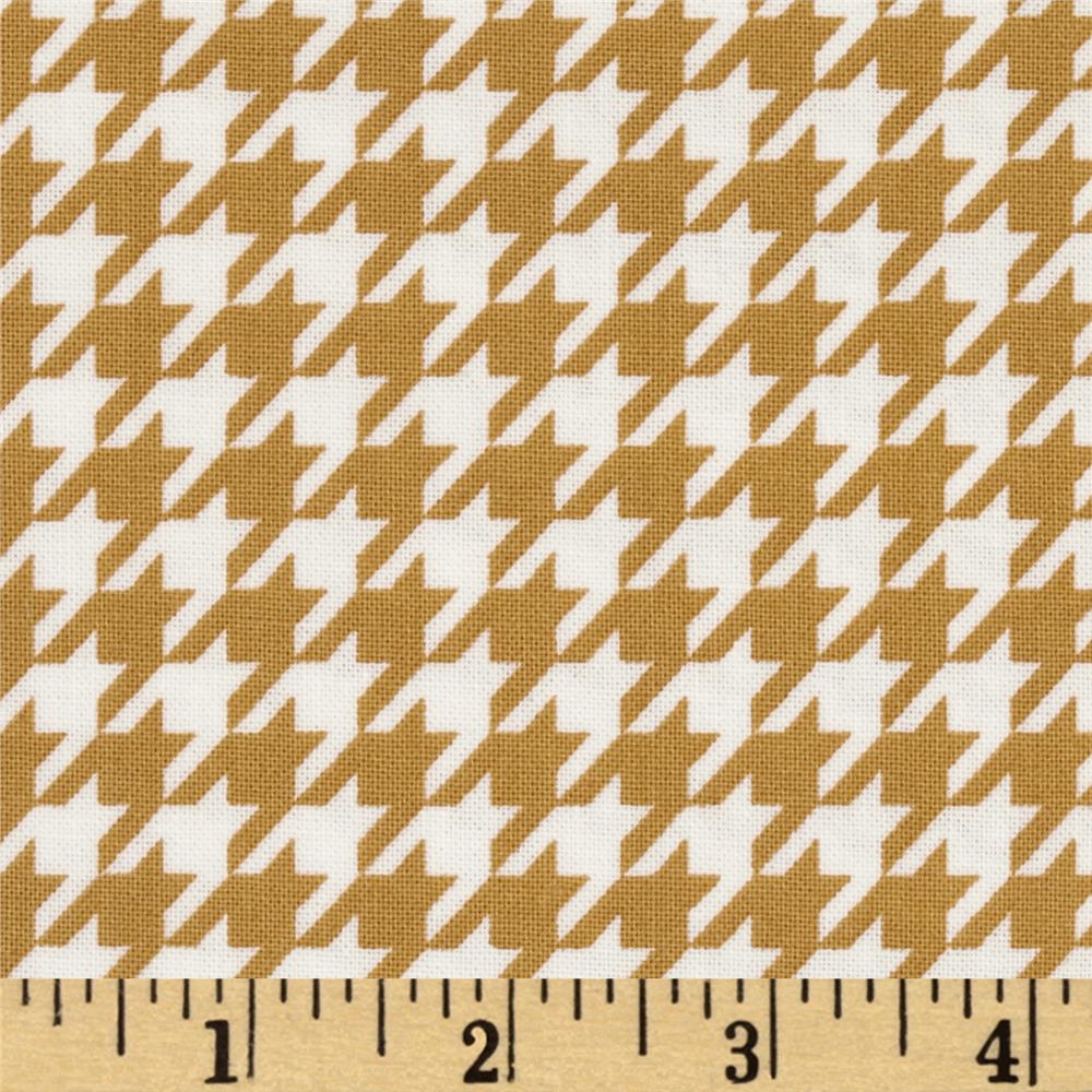2141805-02 Houndstooth White & Marigold Quilting Fabric