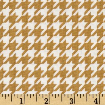 2141805-02 Houndstooth White & Marigold Quilting Fabric