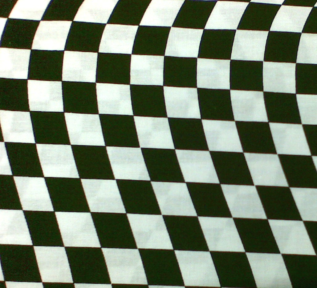 L-CP32251 Black & White Chequered Wave Cotton Fabric Sold in 1/2m, 1m Lengths