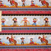 C1557 Cowboys Border Childrens Quilting Fabric