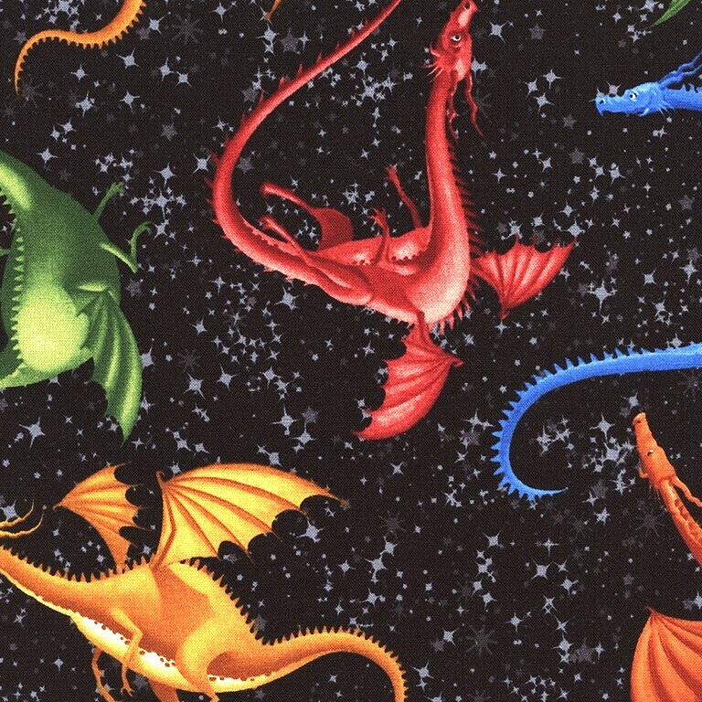 Dragons Cotton Quilting | Crafting Fabric | Timeless Treasures C2709