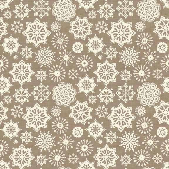 1480-S6 Scandi - Silver Grey Snowflakes Cotton Christmas Quilting Fabric | Makower Sold in FQ, 1/2m, 1m Lengths