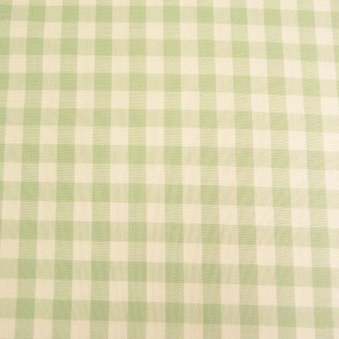 RS0138-122/222 Dusty Mint Gingham Cotton - Wide Width - 1cm & 17mm Check Sold in FQ, 1/2m, 1m Lengths